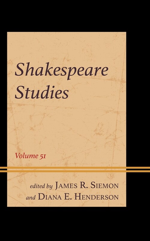 Shakespeare Studies (Hardcover)