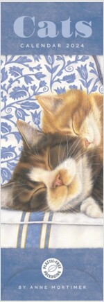 Cats By Anne Mortimer Slim Calendar 2024 (Calendar)