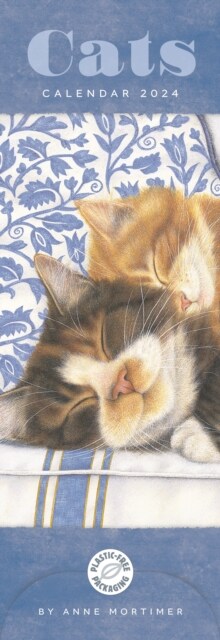 Cats By Anne Mortimer Slim Calendar 2024 (Calendar)
