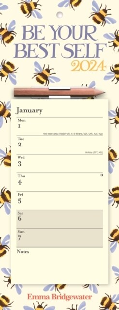 Emma Bridgewater BumbleBee Week-to-View Magnetic Calendar 2024 (Calendar)