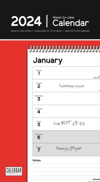 Essential Week-to-View Stubby Slim Calendar 2024 (Calendar)