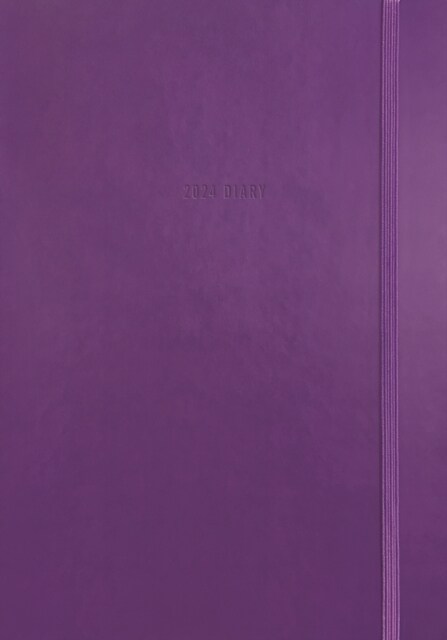 Purple Soft Touch A5 Diary 2024 (Diary)