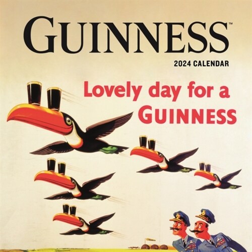 Guinness, Poster Art Square Wall  Calendar 2024 (Calendar)