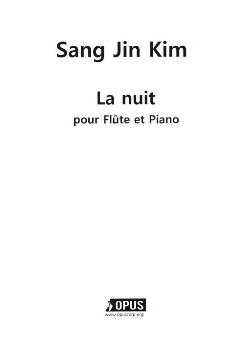 La nuit pour flûte et Piano