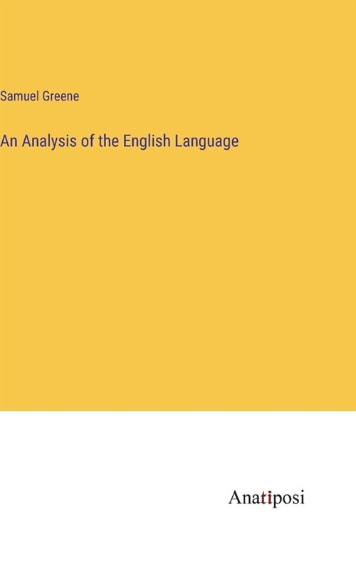 An Analysis of the English Language (Hardcover)