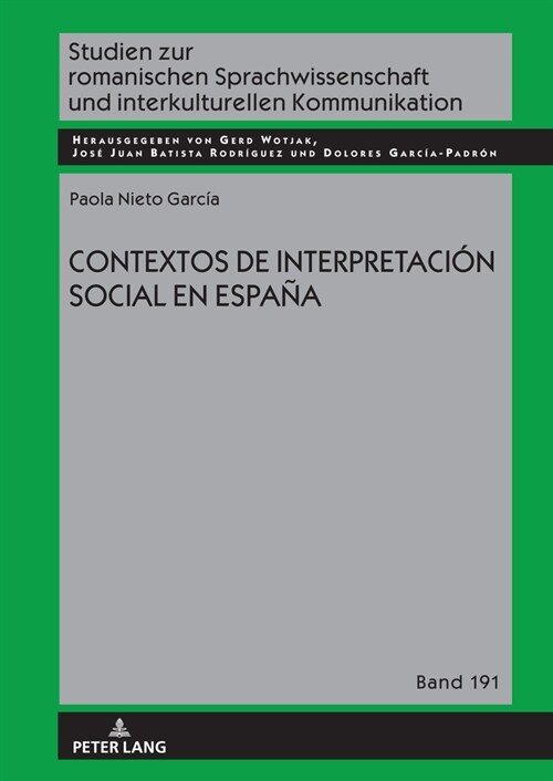 Contextos de Interpretaci? Social En Espa? (Hardcover)