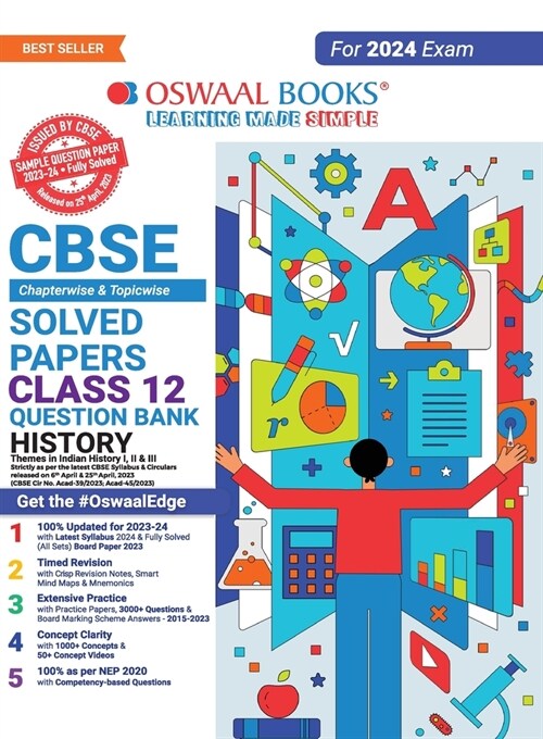 Oswaal CBSE Chapterwise Solved Papers 2023-2014 History Class 12th (2024 Exam) (Paperback)