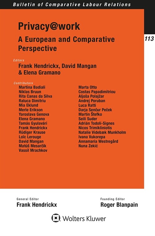 Privacy@work: A European and Comparative Perspective (Paperback)