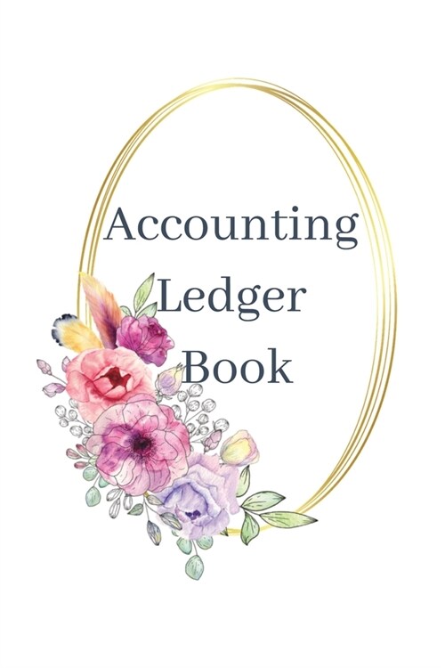 Accounting Ledger: White-Lavender Floral (Paperback)