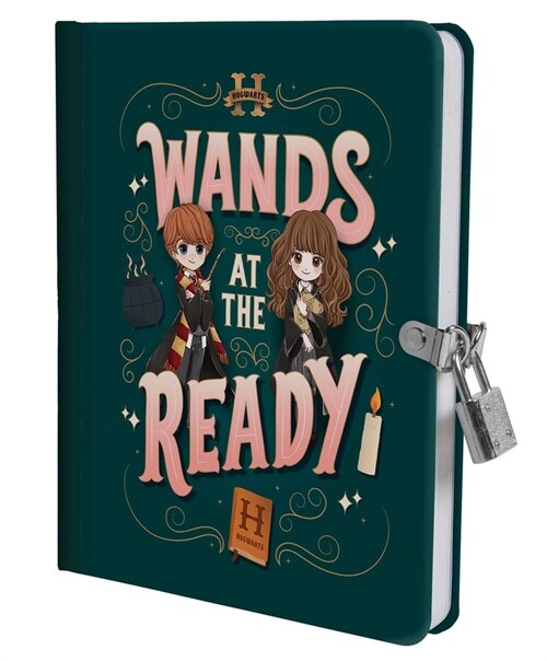 Harry Potter: Wands at the Ready Lock & Key Diary (Hardcover)