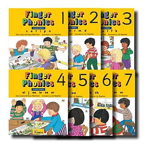 Finger Phonics, Books 1-7: In Print Letters (American English Edition) (Board Books)