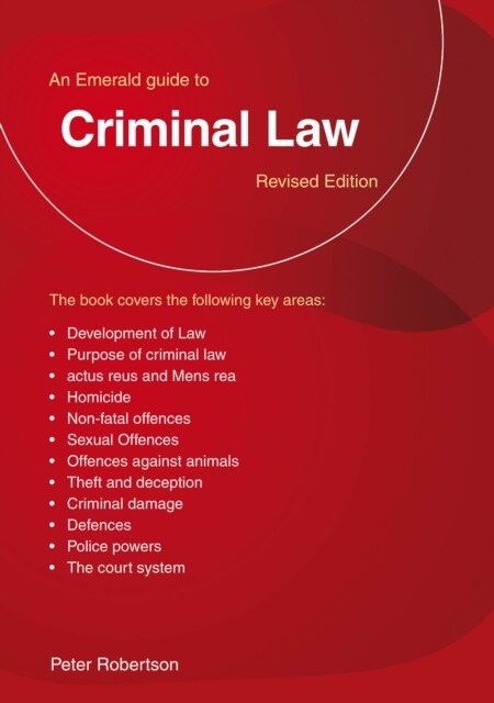 An Emerald Guide To Criminal Law : Revised Edition (Paperback)