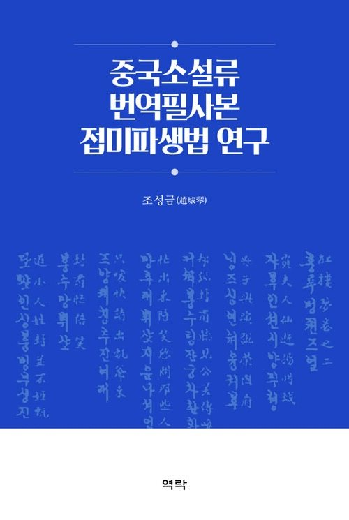 중국소설류 번역필사본 접미파생법 연구