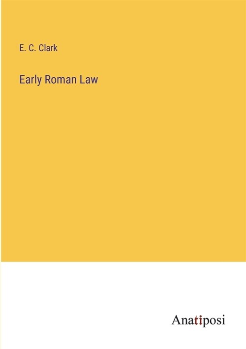 Early Roman Law (Paperback)