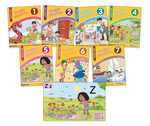 Finger Phonics Big Books 1-7: In Print Letters (American English Edition) (Paperback)