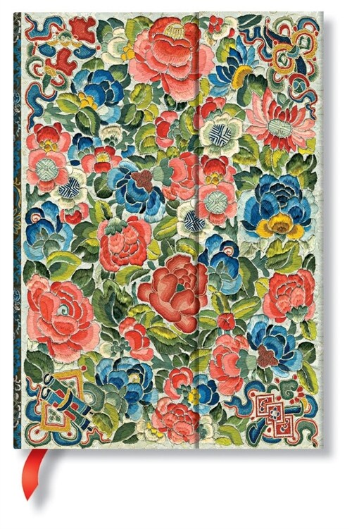 Pear Garden (Peking Opera Embroidery) Midi Unlined Hardcover Journal (Hardcover)