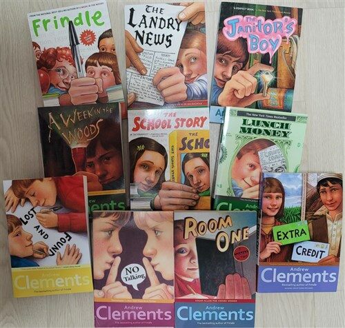 [중고] Andrew Clements‘ School Stories (Boxed Set): Frindle; Landry News; The Janitor‘s Boy; The School Story; A Week in the Woods; Lunch Money; Room On (Boxed Set)