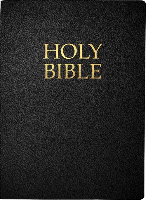 Kjver Holy Bible, Large Print, Black Bonded Leather, Thumb Index: (King James Version Easy Read, Red Letter) (Leather)