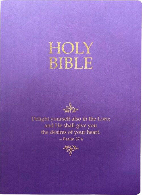 Kjver Holy Bible, Delight Yourself in the Lord Life Verse Edition, Large Print, Royal Purple Ultrasoft: (King James Version Easy Read, Red Letter, Psa (Imitation Leather)