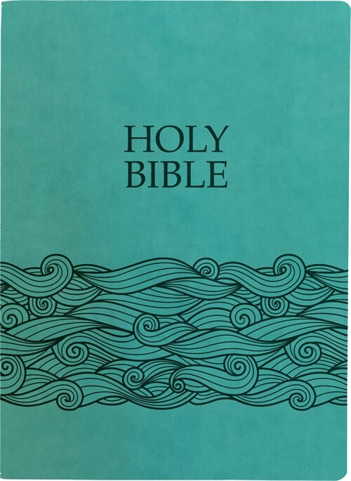 Kjver Holy Bible, Wave Design, Large Print, Coastal Blue Ultrasoft: (King James Version Easy Read, Teal, Red Letter) (Imitation Leather)