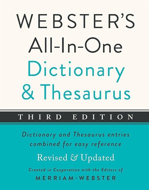 Websters All-In-One Dictionary and Thesaurus, Third Edition (Hardcover, 3)