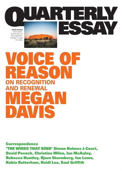 Voice of Reason: On Recognition and Renewal: Quarterly Essay 90 (Paperback)
