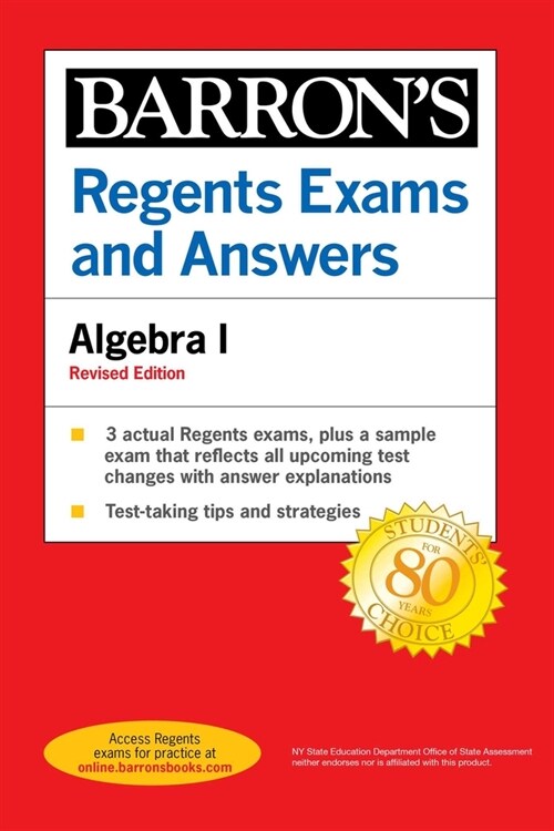 Regents Exams and Answers: Algebra I, Fourth Edition (Paperback)