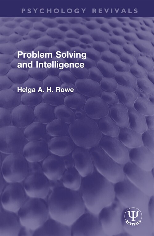 Problem Solving and Intelligence (Hardcover, 1)