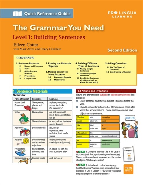 Building Sentences: The Grammar You Need, Level 1 (Paperback, 2)