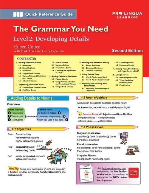Developing Details: The Grammar You Need, Level 2 (Paperback, 2)