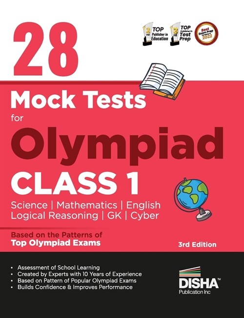 28 Mock Test Series for Olympiads Class 1 Science, Mathematics, English, Logical Reasoning, GK & Cyber 3rd Edition (Paperback)