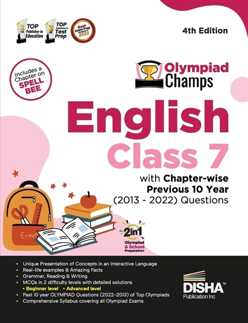 Olympiad Champs English Class 7 with Chapter-wise Previous 10 Year (2013 - 2022) Questions 4th Edition Complete Prep Guide with Theory, PYQs, Past & P (Paperback)
