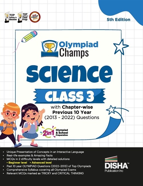 Olympiad Champs Science Class 3 with Chapter-wise Previous 10 Year (2013 - 2022) Questions 5th Edition Complete Prep Guide with Theory, PYQs, Past & P (Paperback)