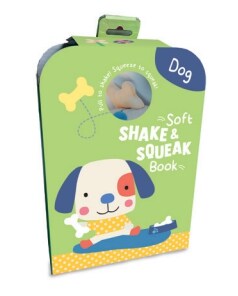 SOFT SHAKE & SQUEAK BOOK DOG