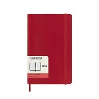 Moleskine 2024 12-Month Daily Large Softcover Notebook (Paperback) - 2024데일리/스칼렛레드 소프트 L