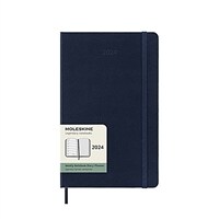 Moleskine 2024 12-Month Weekly Large Hardcover Notebook (Paperback) - 2024위클리/사파이어블루 하드 L