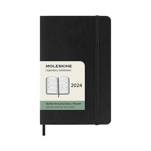 Moleskine 2024 12-Month Weekly Horizontal Pocket Softcover Notebook (Paperback)