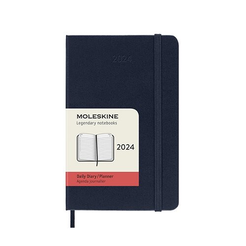 Moleskine 2024 12-Month Daily Pocket Hardcover Notebook (Paperback)