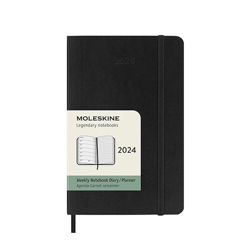 Moleskine 2024 12-Month Weekly Pocket Softcover Notebook (Paperback)