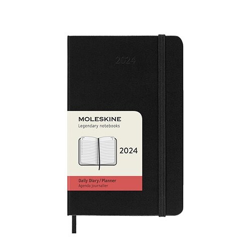 Moleskine 2024 12-Month Daily Pocket Hardcover Notebook (Paperback)