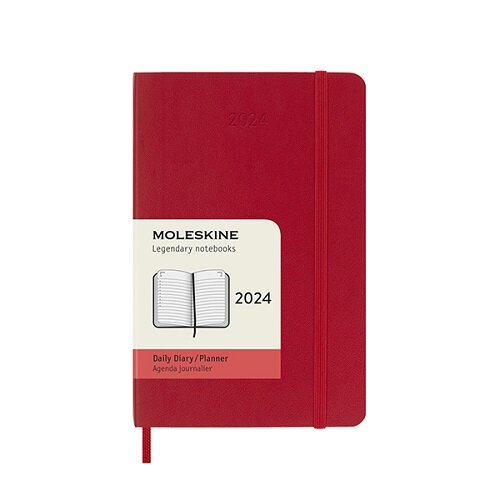 Moleskine 2024 12-Month Daily Pocket Softcover Notebook (Paperback)