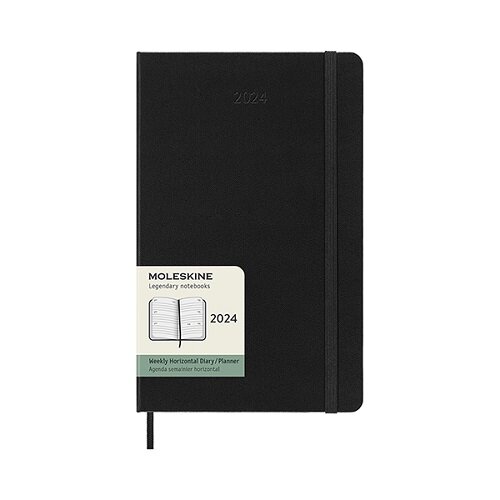 Moleskine 2024 12-Month Weekly Horizontal Large Hardcover Notebook (Paperback)