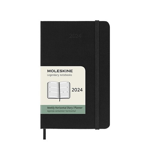 Moleskine 2024 12-Month Weekly Horizontal Pocket Hardcover Notebook (Paperback)