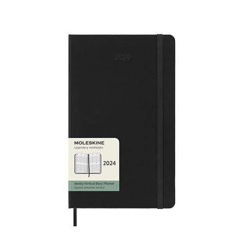 Moleskine 2024 12-Month Weekly Vertical Large Hardcover Notebook (Paperback)