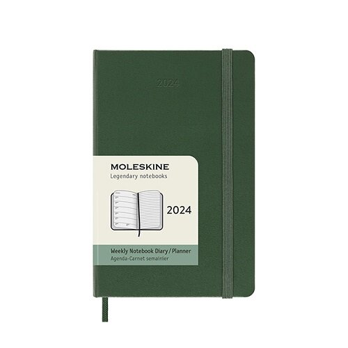 Moleskine 2024 12-Month Weekly Pocket Hardcover Notebook (Paperback)