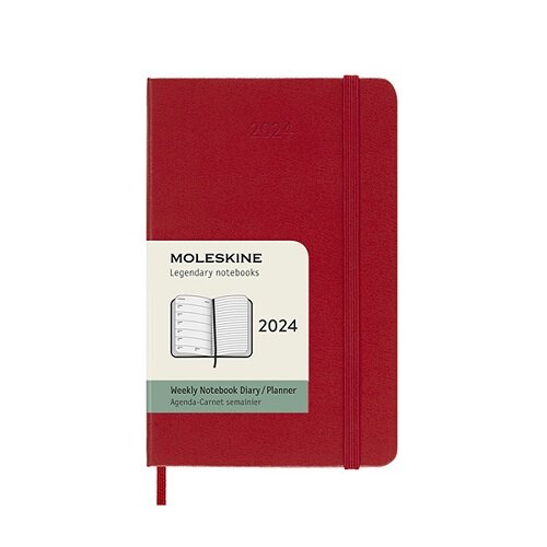 Moleskine 2024 12-Month Weekly Pocket Hardcover Notebook (Paperback)