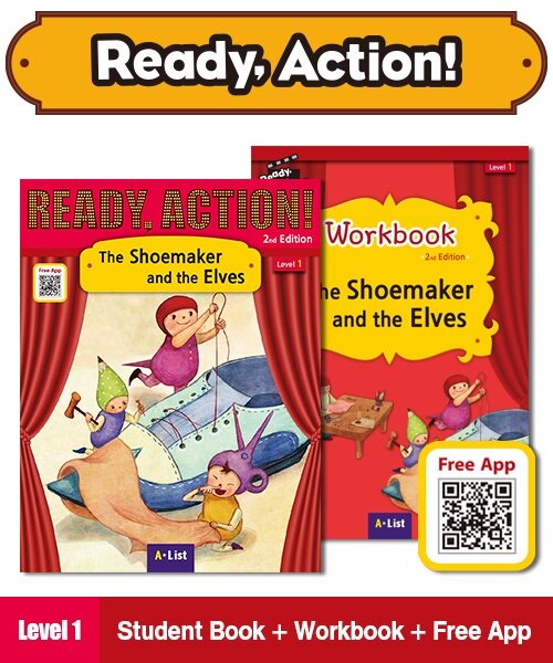 Ready Action Level 1 : The Shoemaker and the Elves (Student Book + App QR + Workbook )