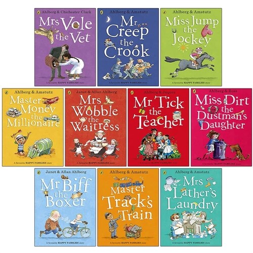 Happy Families Collection 10 Books Set - Allan Ahlberg - Ages 5-7 (Paperback)