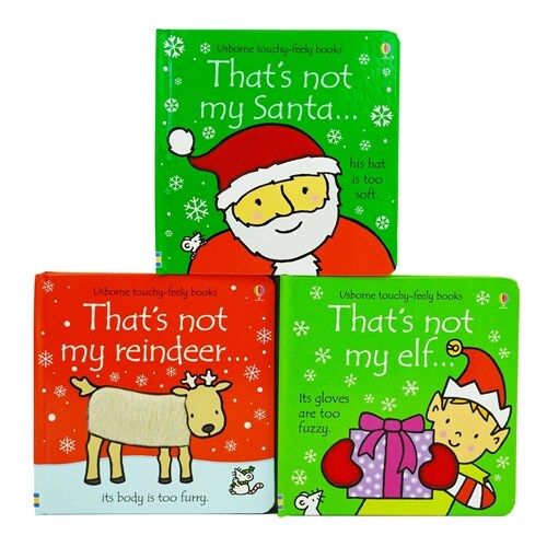 Thats not my Series 3 Books Christmas Collection Set By Fiona Watt (My Santa..., My Reindeer... & My Elf...) - Ages 0-5 (Board book)