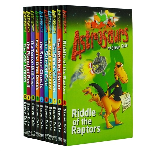 Astrosaurs Series Collection 10 Books Set By Steve Cole - Ages 7+ (Paperback)